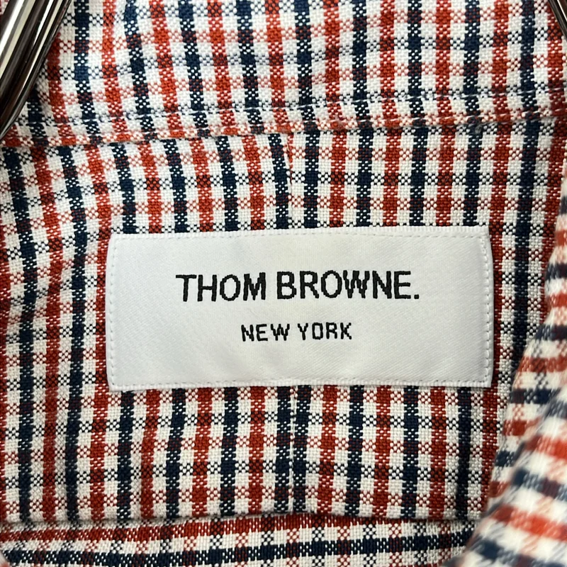 THOM BROWNE / トムブラウン | トリコロール チェック ボタンダウンシャツ | 1 | メンズ
