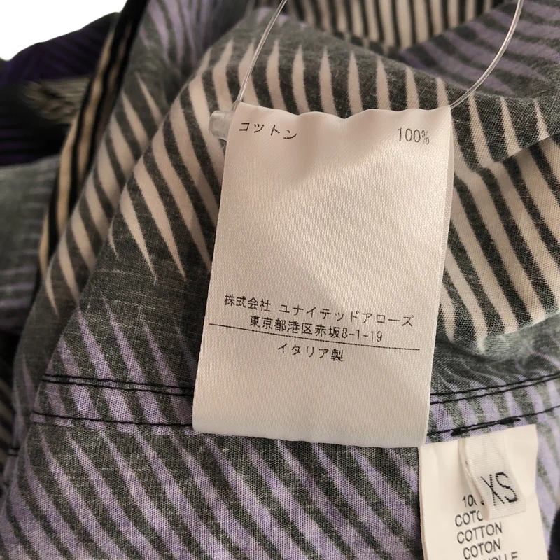WAXMAN BROTHERS / ワックスマンブラザーズ | コットン 総柄 オーバーサイズ バンドカラーシャツ | XS | メンズ