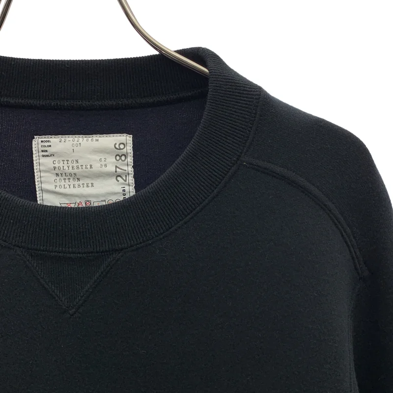sacai / サカイ | 2022AW | Nylon Twill Mix Sponge Sweat Pullover / ナイロンツイル ミックス スポンジスウェット プルオーバー | 1 | メンズ