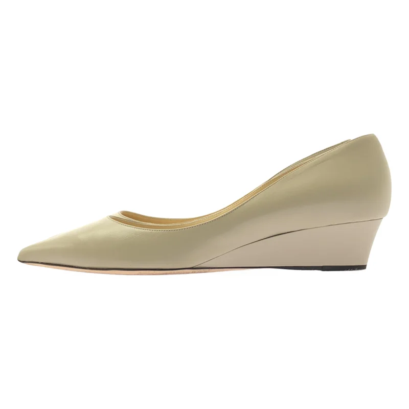 JIMMY CHOO / ジミーチュウ | レザー ポインテッドトゥ フラットシューズ | 39 | レディース