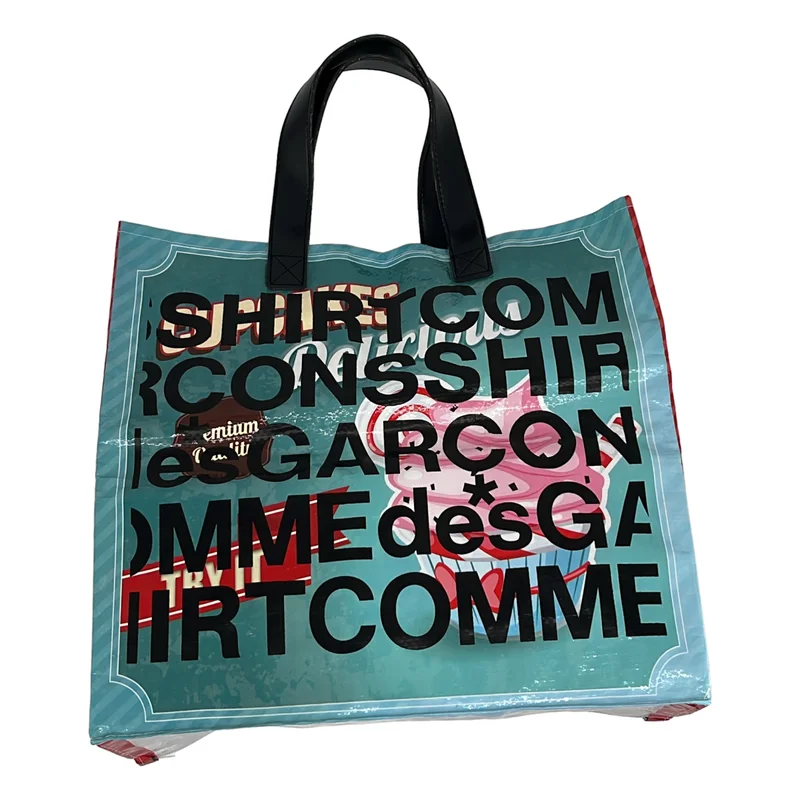 COMME des GARCONS SHIRT / コムデギャルソンシャツ | ロゴプリント マーケットバッグ |