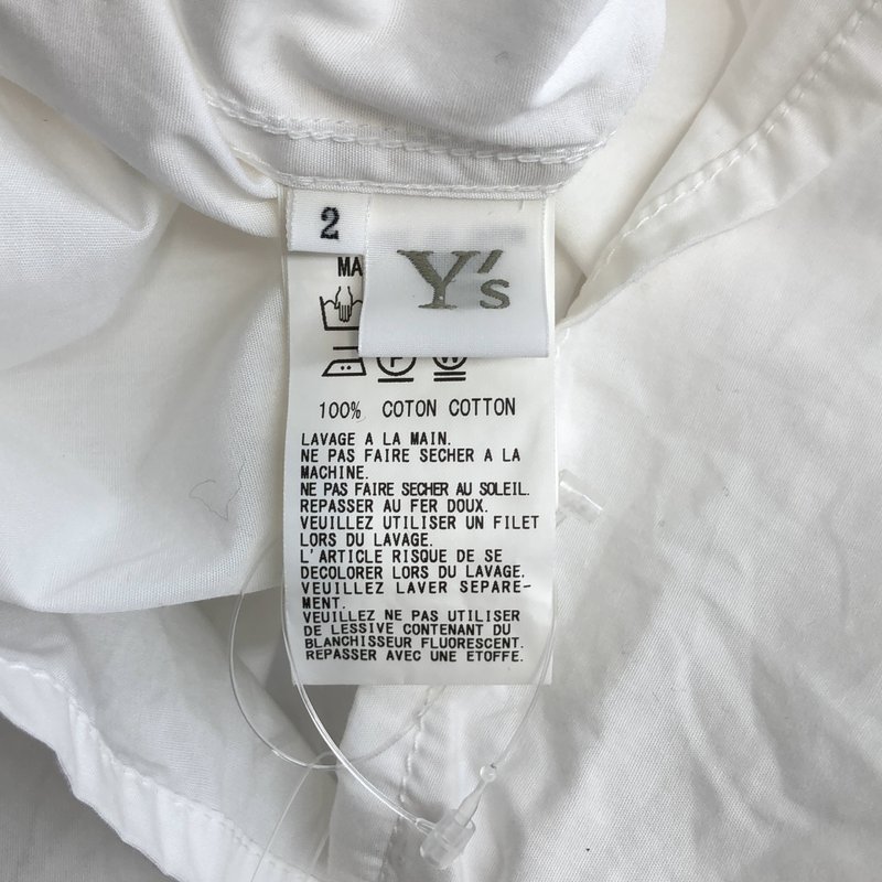 Y's / ワイズヨウジヤマモト | 2019SS | バックジップ アシンメトリー シャツ | 2 | レディース