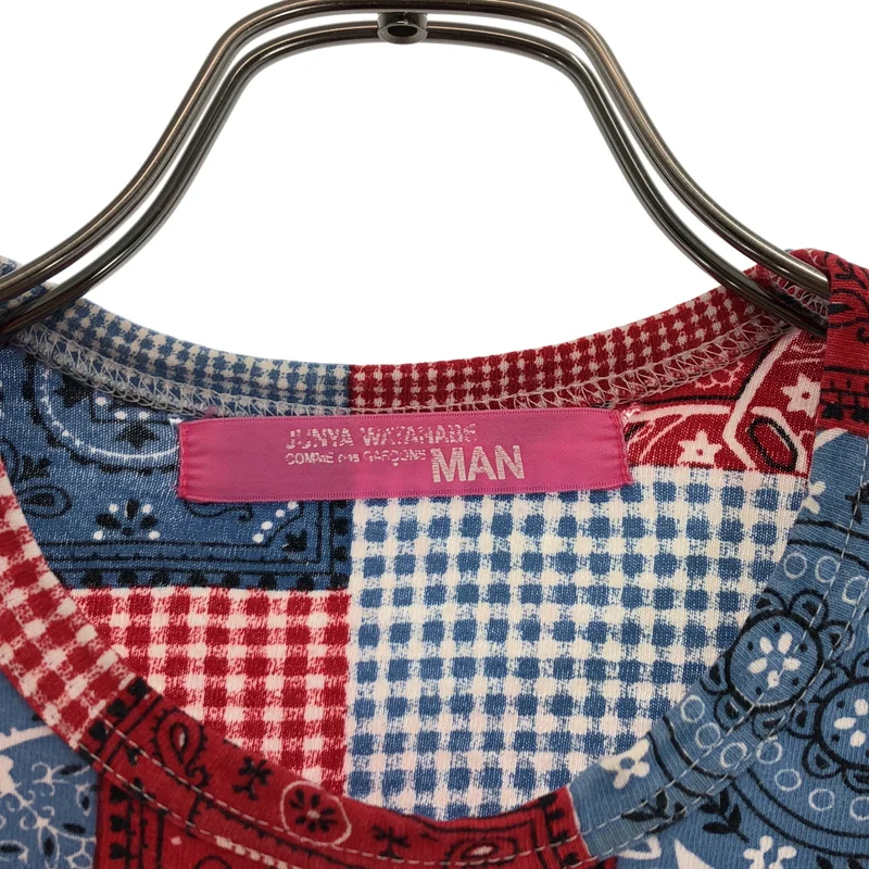 JUNYA WATANABE MAN PINK / ジュンヤワタナベマンピンク | 2003AW | パッチワーク プリント Tシャツ |