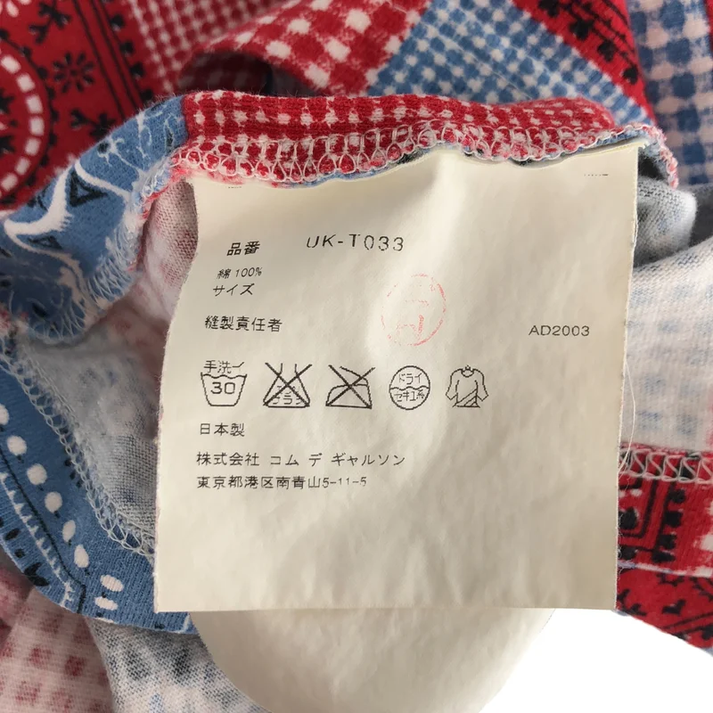 JUNYA WATANABE MAN PINK / ジュンヤワタナベマンピンク | 2003AW | パッチワーク プリント Tシャツ |