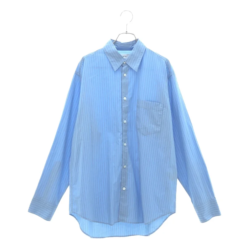 marka / マーカ | 2026SS | Organic Cotton Stripe Regular Collar Shirt / オーガニックコットンストライプレギュラーカラーシャツ | M | メンズ