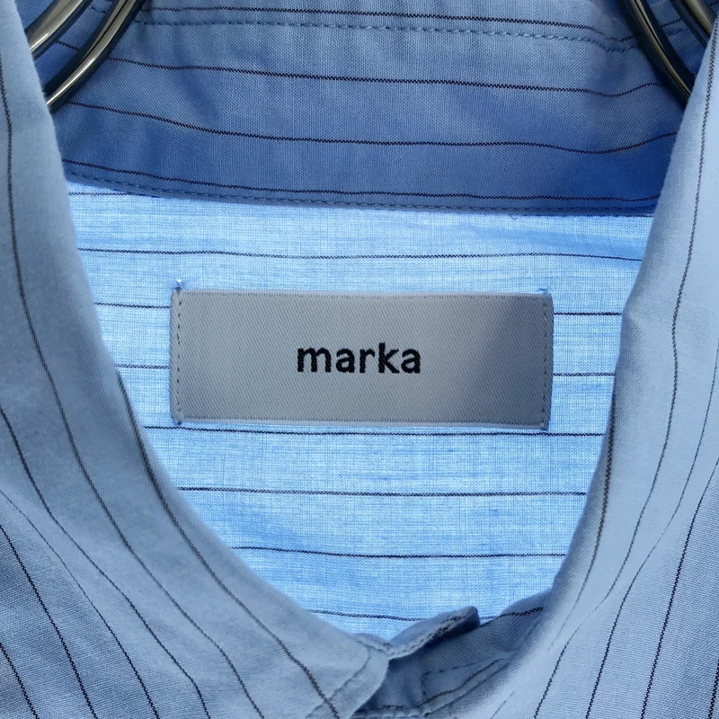 marka / マーカ | 2026SS | Organic Cotton Stripe Regular Collar Shirt / オーガニックコットンストライプレギュラーカラーシャツ | M | メンズ