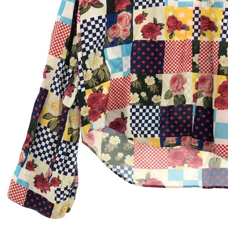 tricot COMME des GARCONS / トリココムデギャルソン | 2006SS | レーヨン 総柄 オーバーシルエット 丸襟 シャツ ブラウス | M | レディース