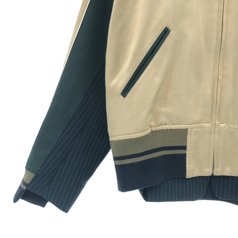 sacai / サカイ | 2019SS | ×Dr.woo / エンブロイダリー レイヤード ドッキング スカジャン ジャケット | 1 | レディース