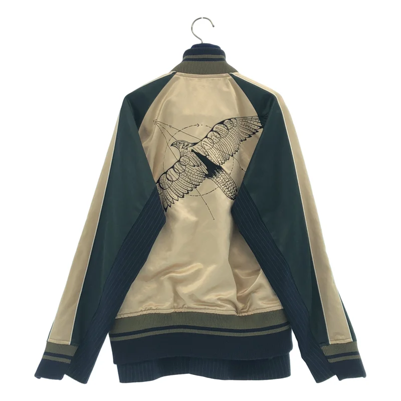 sacai / サカイ | 2019SS | ×Dr.woo / エンブロイダリー レイヤード ドッキング スカジャン ジャケット | 1 | レディース