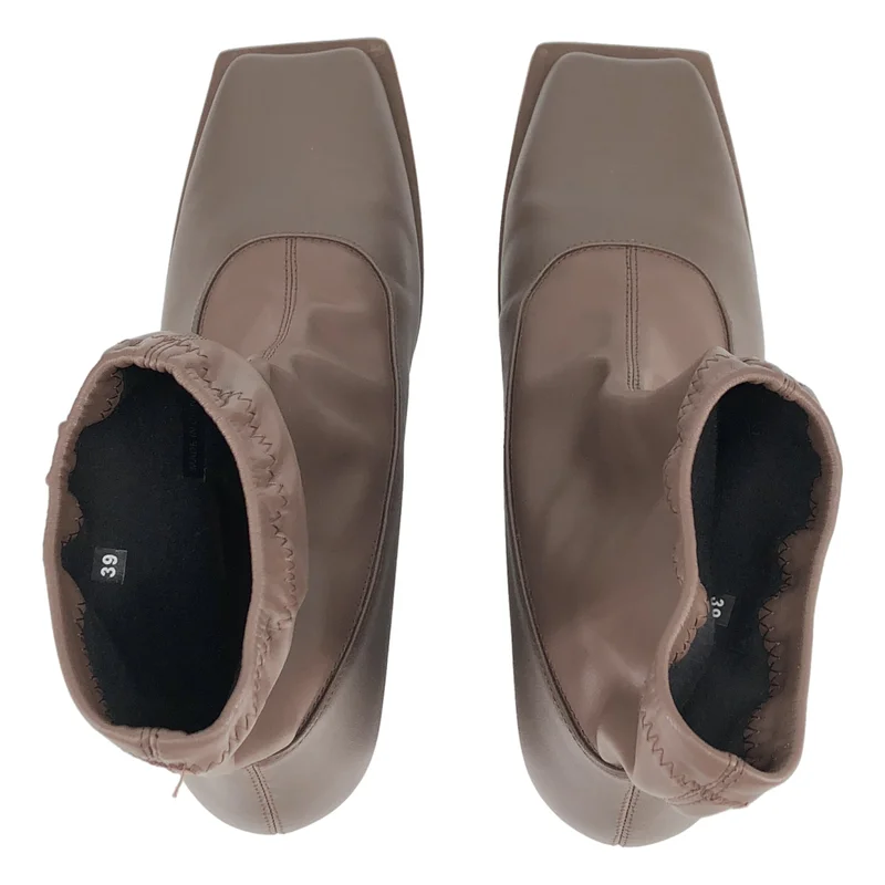 ISSEY MIYAKE / イッセイミヤケ | × UNITED NUDE / Stem Short Boots スクエアトゥ ブーツ | 39 | レディース