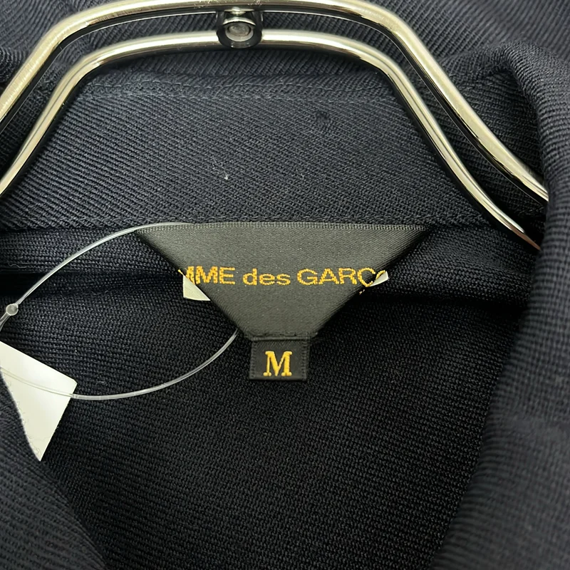 COMME des GARCONS / コムデギャルソン | 2002AW | 変形 捻れ アシンメトリー 丸襟 シングル ロングジャケット | M | レディース
