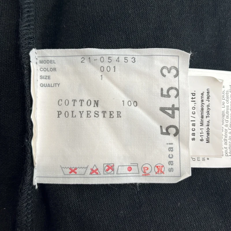 sacai / サカイ | コットン カットオフ クルーネック カットソー | 1 | レディース