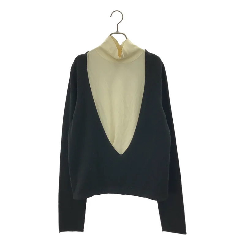 JIL SANDER / ジルサンダー | ウール ドッキング Vネックニット | 36 | レディース