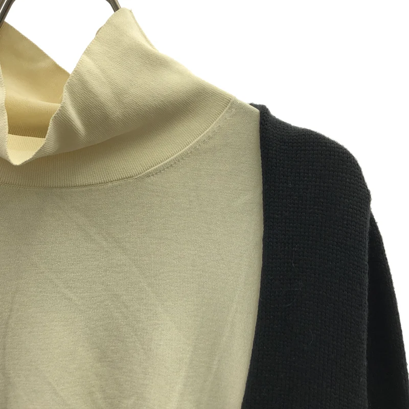 JIL SANDER / ジルサンダー | ウール ドッキング Vネックニット | 36 | レディース