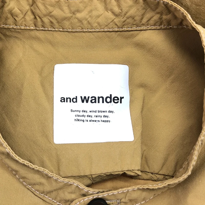 and wander / アンドワンダー | バンドカラー シャツ |