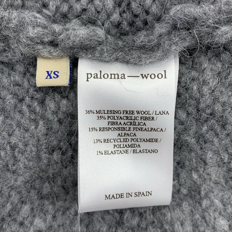 Paloma Wool / パロマウール | ROUND NECK KNITS 時計柄 ウール アルパカ バックロゴ ニット | XS | レディース
