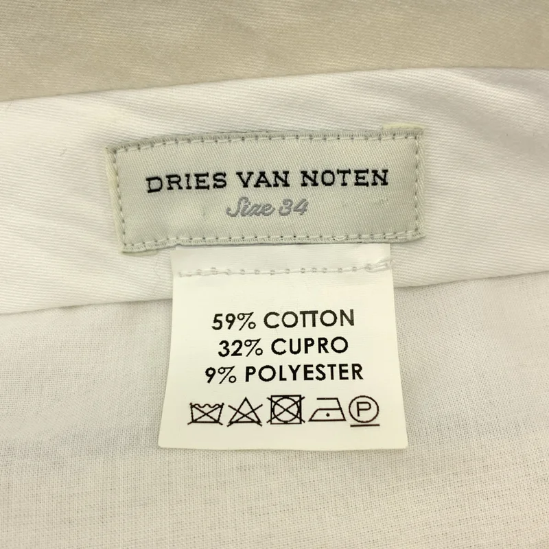 DRIES VAN NOTEN / ドリスヴァンノッテン | コットン ジャガード ロールアップ パンツ | 34 | レディース