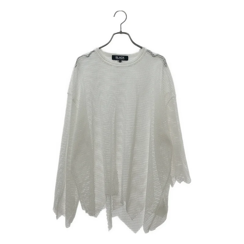 BLACK COMME des GARCONS / ブラックコムデギャルソン | 2023SS | アシンメトリー メッシュトップス | XL | メンズ