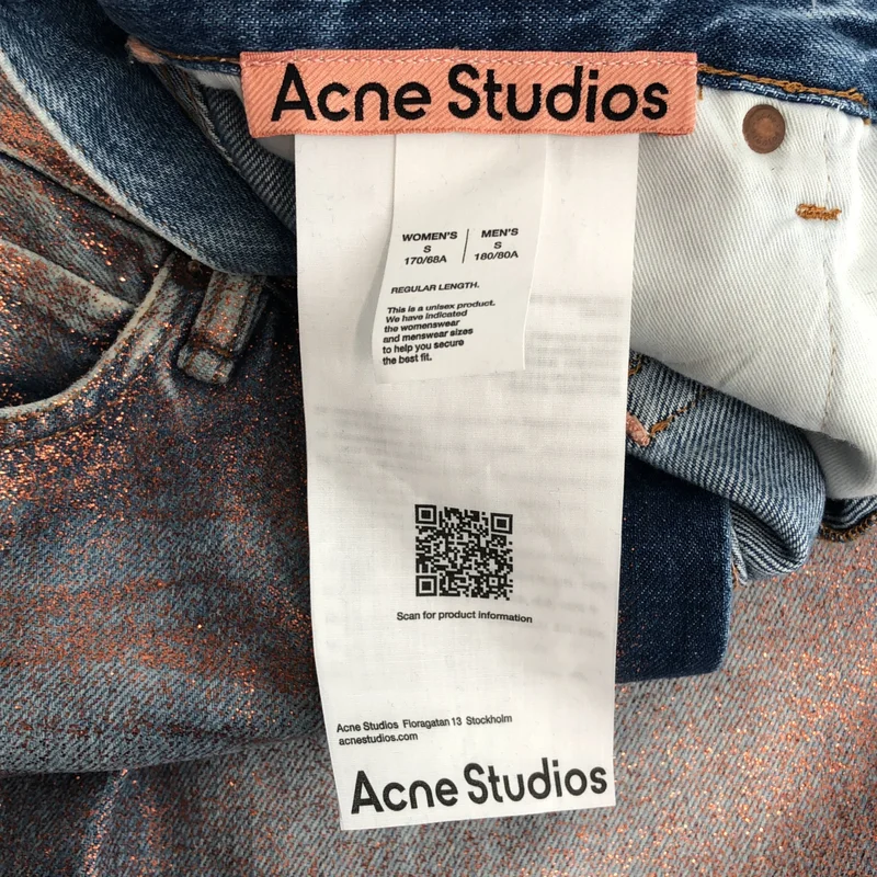 Acne Studios / アクネストゥディオズ | ルーズフィットグリッタージーンズ パンツ C00119 | S | メンズ
