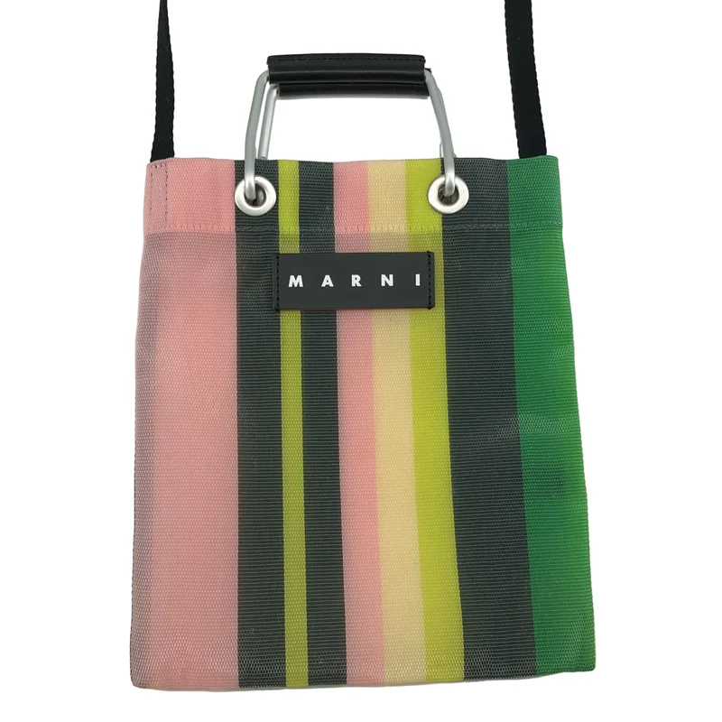 MARNI / マルニ | マルニマーケット ストライプ ミニショルダーバッグ |