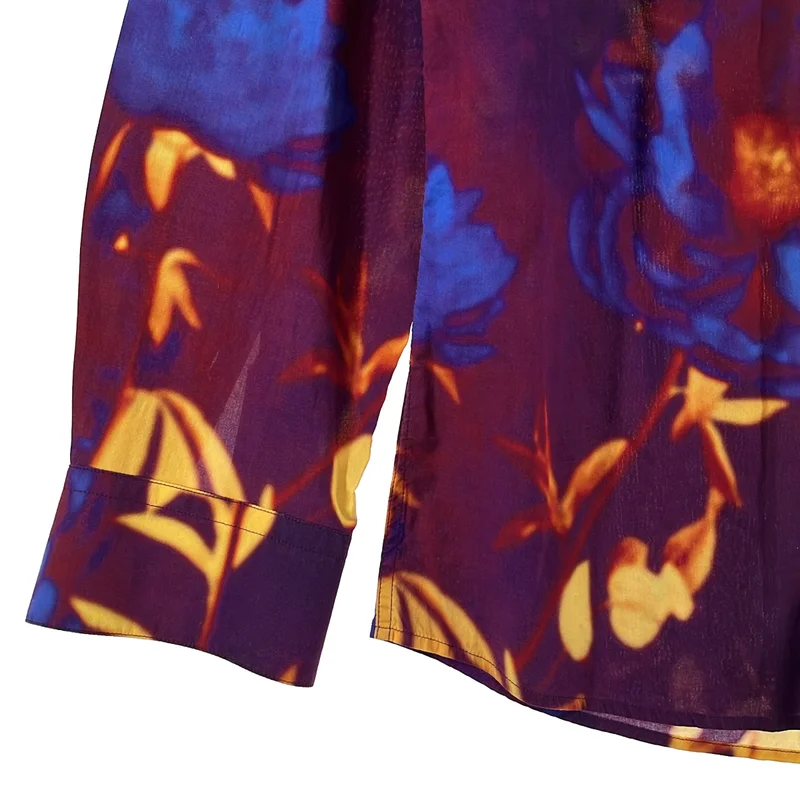 DRIES VAN NOTEN / ドリスヴァンノッテン | 2021SS | コットン フラワープリントシャツ | 36 | レディース