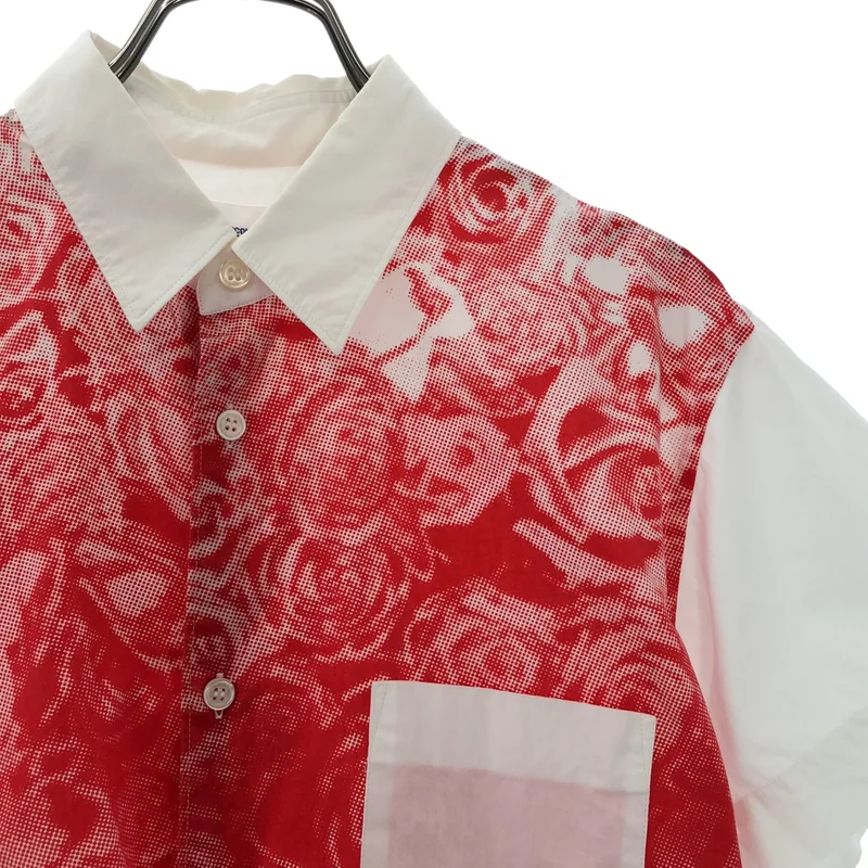 COMME des GARCONS SHIRT / コムデギャルソンシャツ | 2009SS | コットン ローズプリント 半袖シャツ | M | メンズ