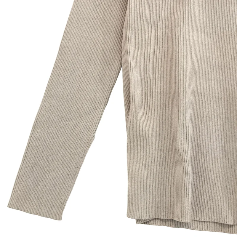 BEIGE， / ベイジ | アセテート クルーネック リブニット | 4 | レディース
