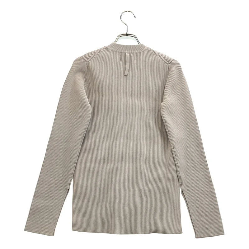 BEIGE， / ベイジ | アセテート クルーネック リブニット | 4 | レディース
