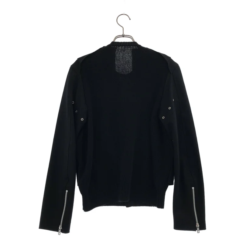 COMME des GARCONS COMME des GARCONS / コムコム | 2013AW | ウール ニットカーディガンドッキング ダブルライダースジャケット | S | レディース