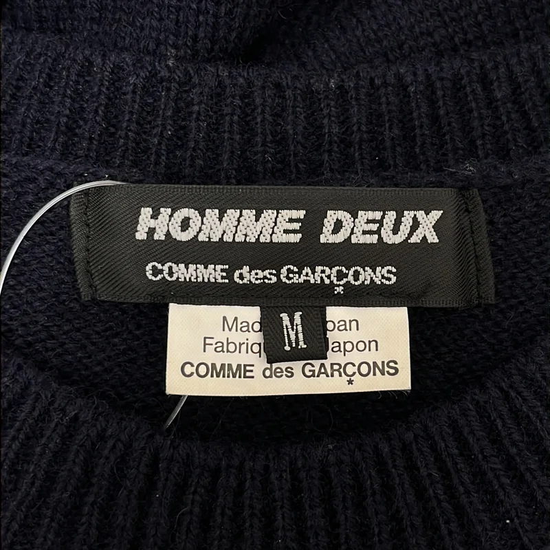 COMME des GARCONS HOMME DEUX / コムデギャルソンオムドゥ | 2019AW | ウール クルーネック 捻れニット | M | メンズ
