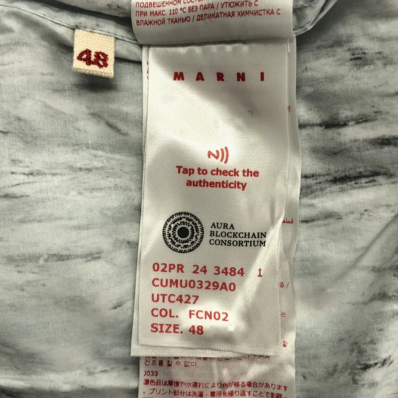 MARNI / マルニ | クレヨンストローク プリント オーガニックポプリン シャツ | 48 | メンズ