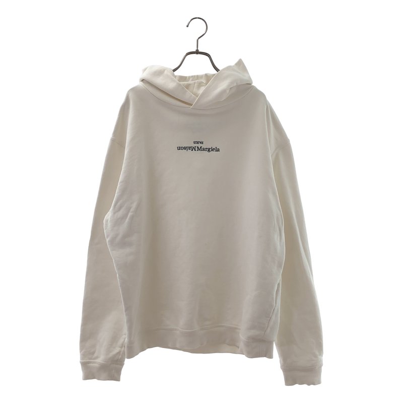 Maison Margiela / メゾンマルジェラ | 2021SS | 反転ロゴ エンブロイダリー スウェットプルオーバー パーカー | 44 | メンズ