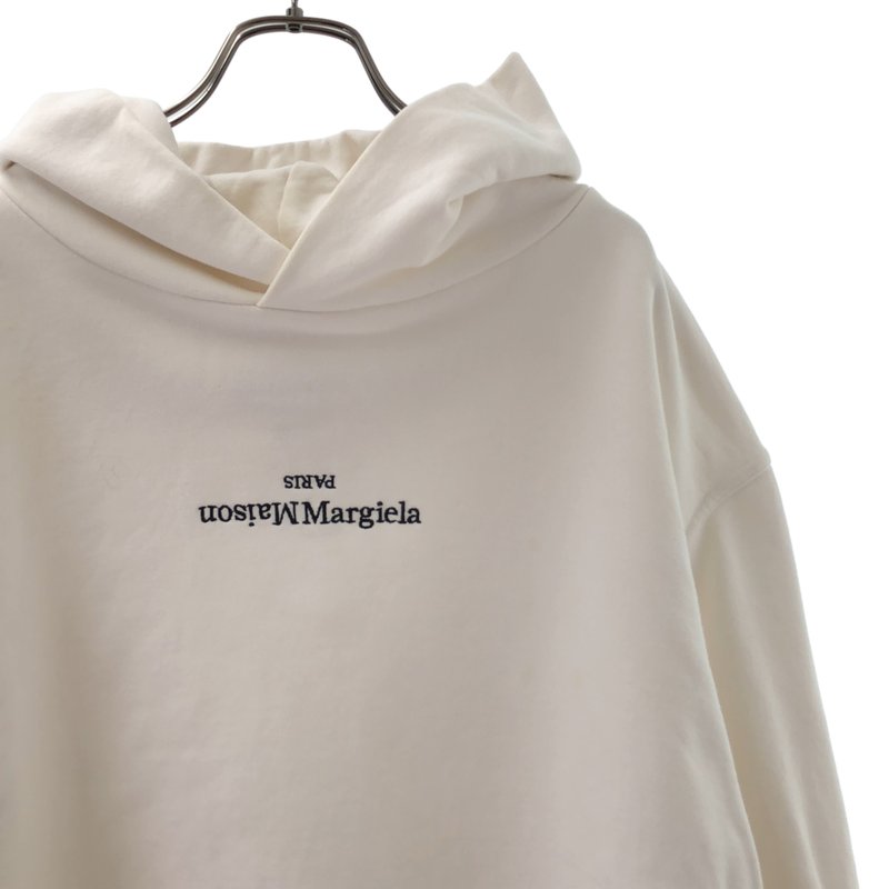 Maison Margiela / メゾンマルジェラ | 2021SS | 反転ロゴ エンブロイダリー スウェットプルオーバー パーカー | 44 | メンズ