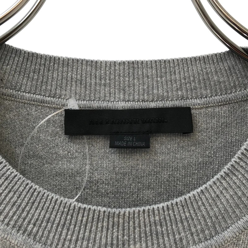 ALEXANDER WANG / アレキサンダーワン | 異素材切替 ノースリーブ ニットワンピース | L | レディース