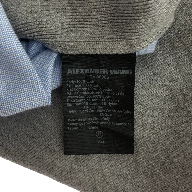 ALEXANDER WANG / アレキサンダーワン | 異素材切替 ノースリーブ ニットワンピース | L | レディース