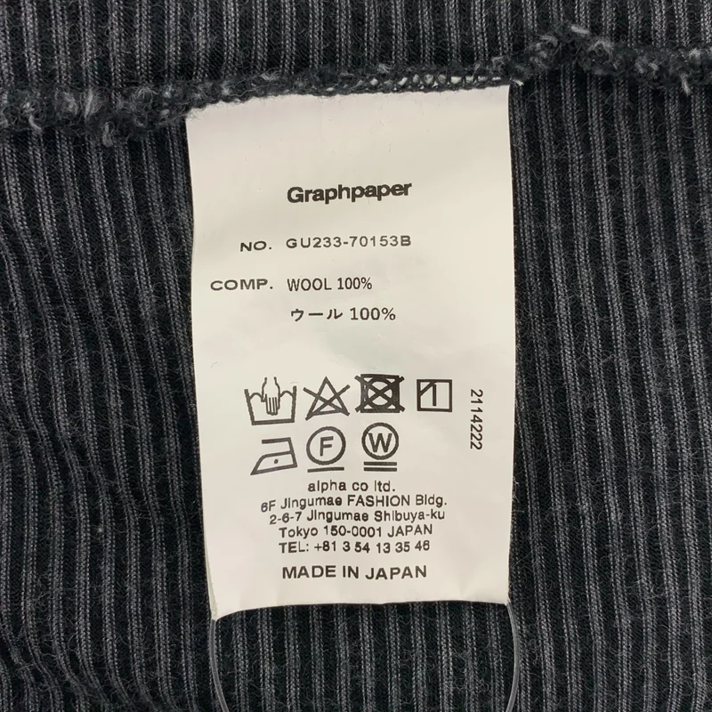 Graphpaper / グラフペーパー | 2024AW | Wool Border L/S Tee / ウール ボーダー ロングスリーブTシャツ |