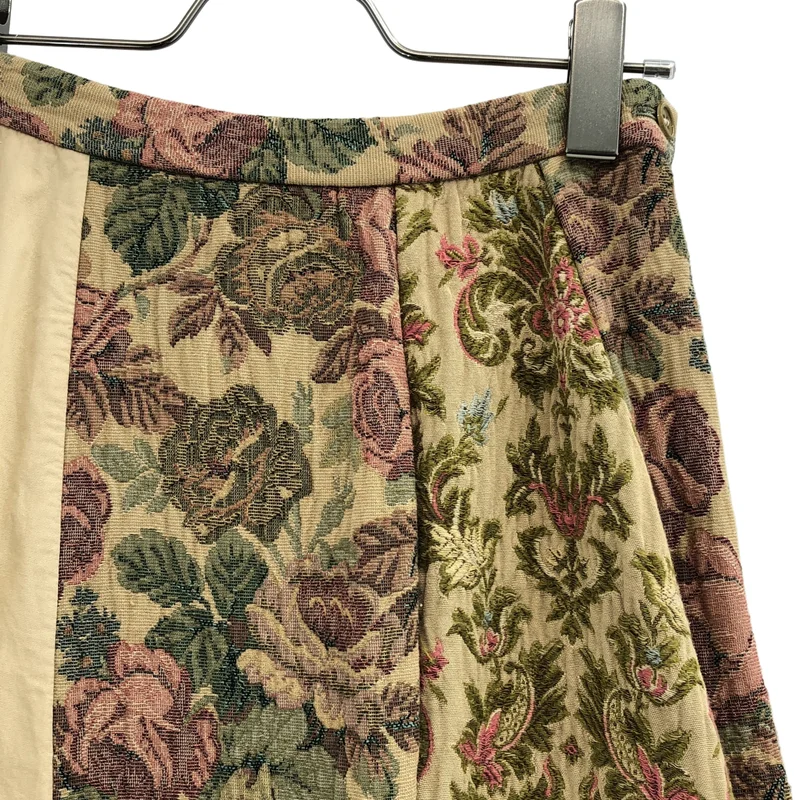 tricot COMME des GARCONS / トリココムデギャルソン | 2000AW | コットン シルク混 フラワー刺しゅう パッチワークロングスカート | S | レディース