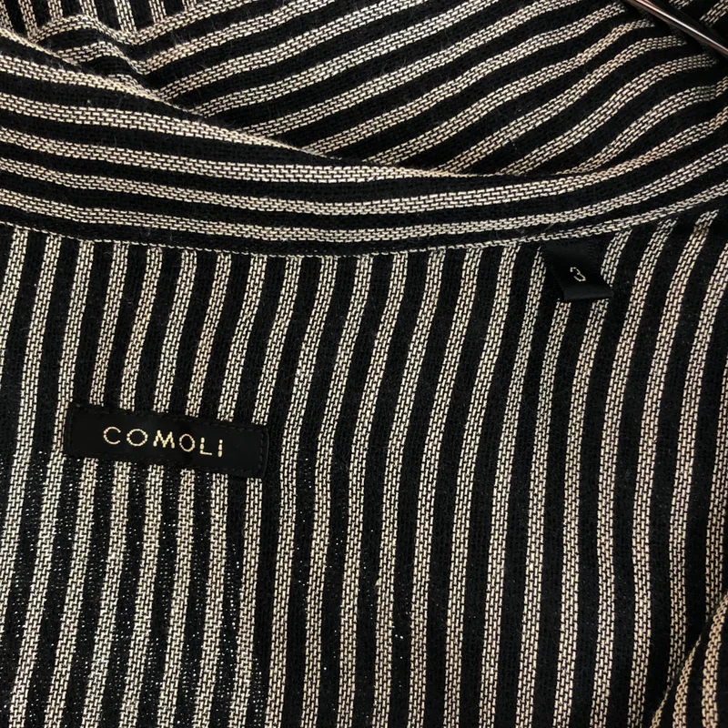 COMOLI / コモリ | 2026SS | シルク コットン ストライプ スキッパーシャツ |