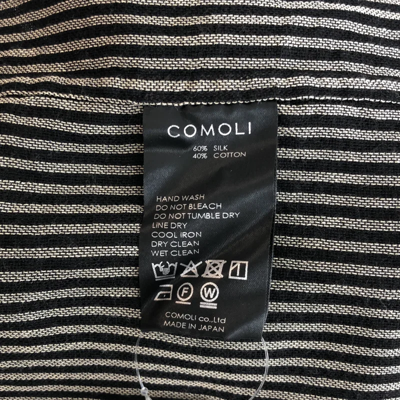 COMOLI / コモリ | 2026SS | シルク コットン ストライプ スキッパーシャツ |