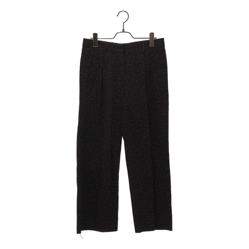 DRIES VAN NOTEN / ドリスヴァンノッテン | コットン スタープリント タック ワイドパンツ | 34 | レディース