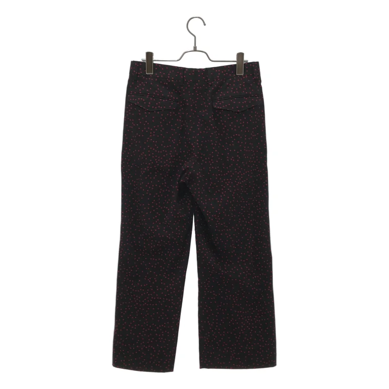 DRIES VAN NOTEN / ドリスヴァンノッテン | コットン スタープリント タック ワイドパンツ | 34 | レディース