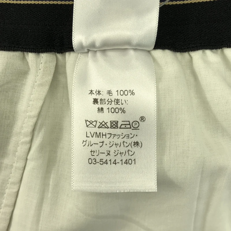 CELINE / セリーヌ | ロゴ ウエストゴム タック ワイドパンツ | 34 | レディース