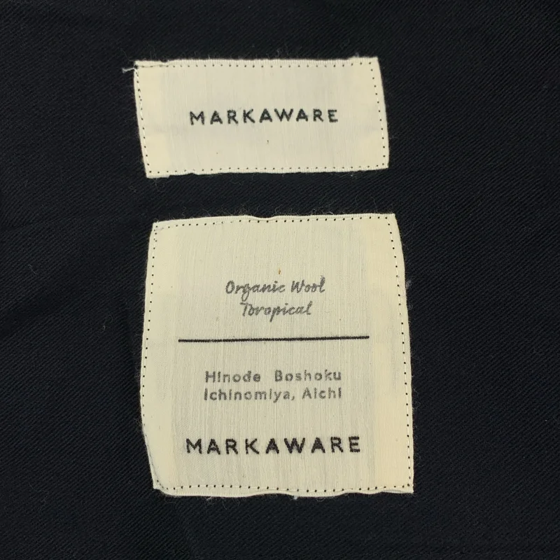 MARKAWARE / マーカウェア | FRONT PLEATS PEGTOP ORGANIC WOOL TROPICAL / トロピカル ウール タック パンツ | 3 | メンズ