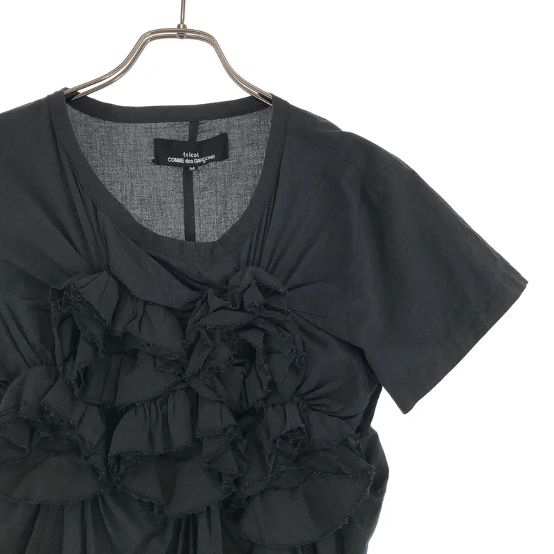 tricot COMME des GARCONS / トリココムデギャルソン | 2000SS | コットン ギャザー フリルドッキング カットソー | M | レディース