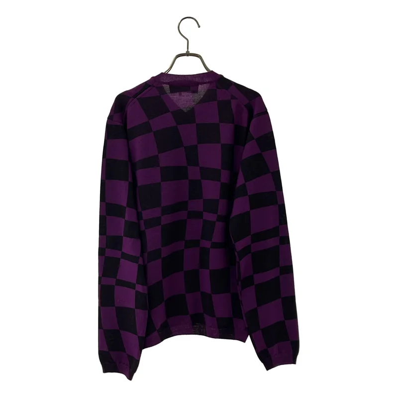 COMME des GARCONS HOMME / コムデギャルソンオム | 2004AW | ウール チェック Vネックニット | M | メンズ