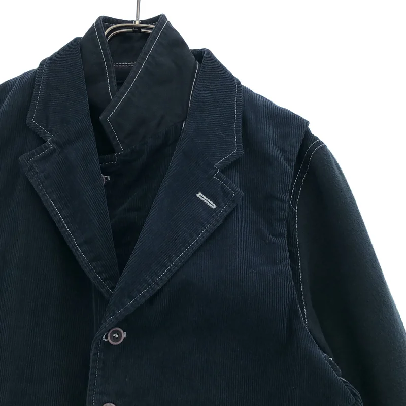 COMME des GARCONS SHIRT / コムデギャルソンシャツ | アンサンブル / コーデュロイ 製品染め テーラードジャケット / ベスト | M | メンズ
