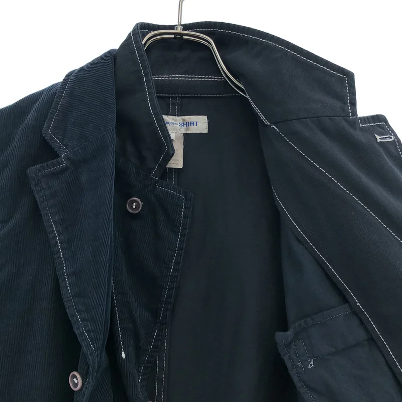 COMME des GARCONS SHIRT / コムデギャルソンシャツ | アンサンブル / コーデュロイ 製品染め テーラードジャケット / ベスト | M | メンズ