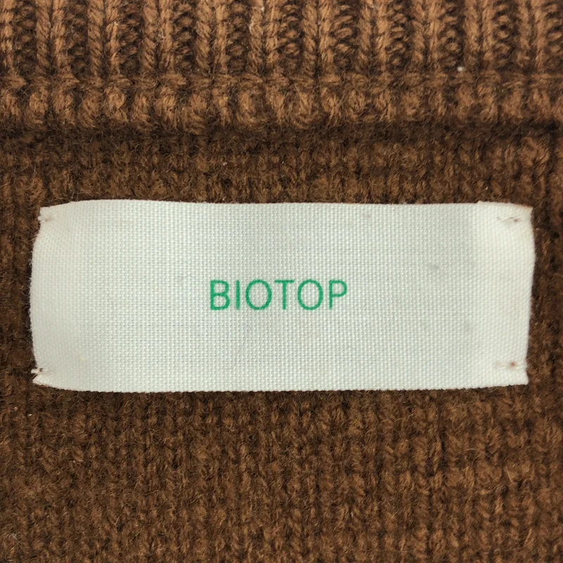 BIOTOP / ビオトープ | クルーネック ニット_長袖 BOM-38500-B | S | レディース