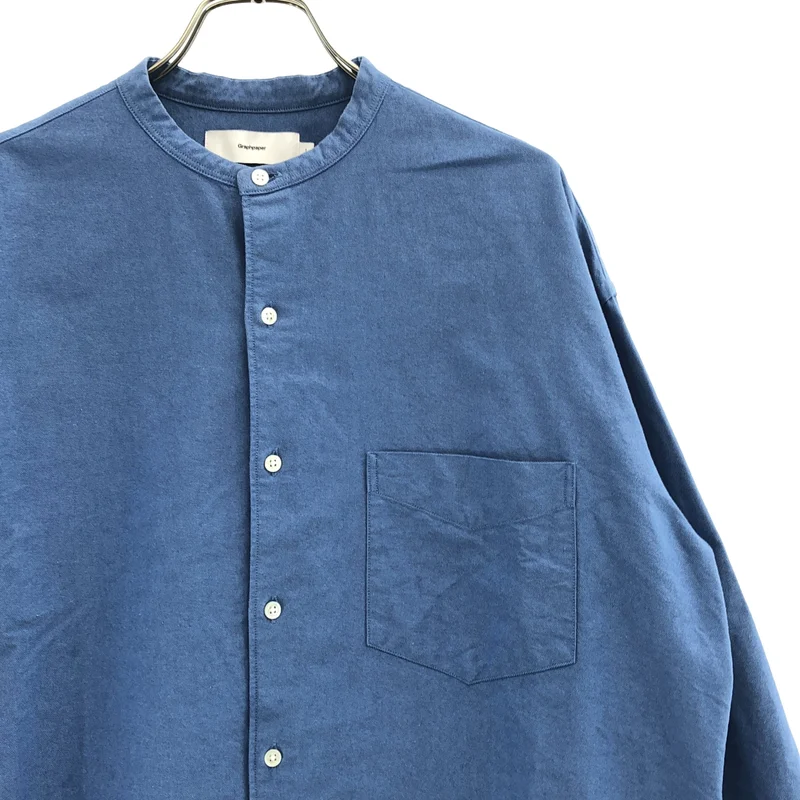 Graphpaper / グラフペーパー | 2025SS | Oxford L/S Band Collar Box Shirt / コットン バンドカラー オックスフォードシャツ | 1 | メンズ