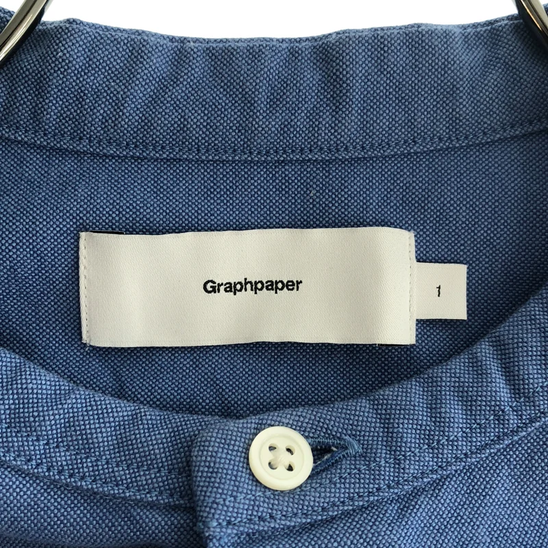 Graphpaper / グラフペーパー | 2025SS | Oxford L/S Band Collar Box Shirt / コットン バンドカラー オックスフォードシャツ | 1 | メンズ